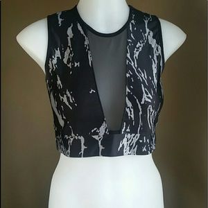 Mesh sport bra NUVA Top Workout XS Black